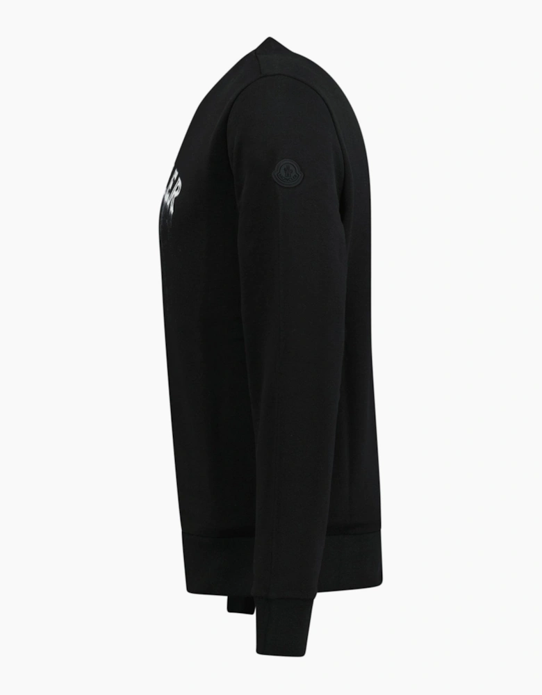 Moncler Spray Logo Sweatshirt Black