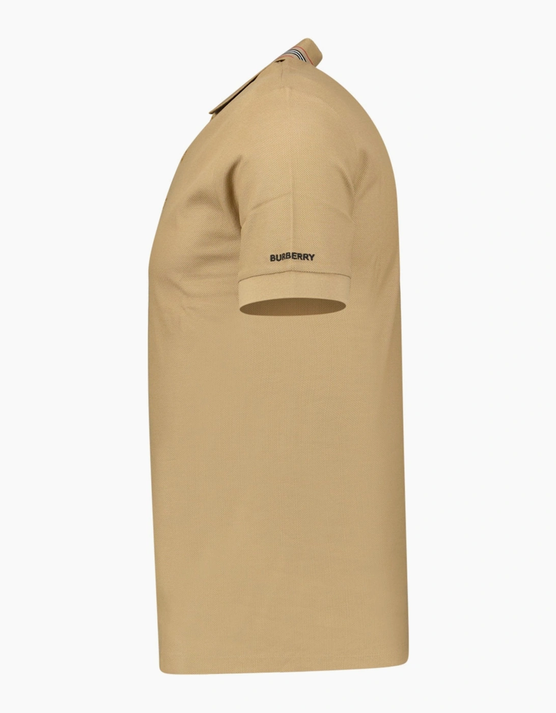 Burberry ‘Hartford’ Striped Check Polo Beige