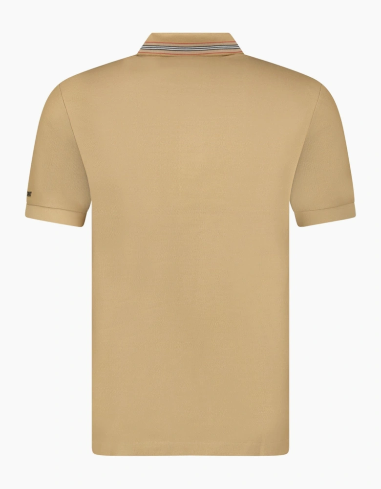 Burberry ‘Hartford’ Striped Check Polo Beige