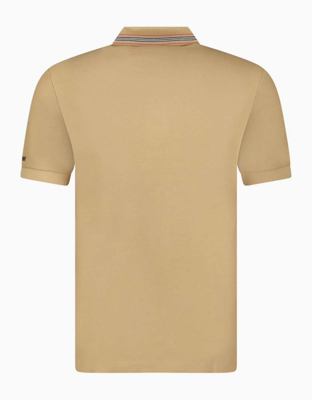Burberry ‘Hartford’ Striped Check Polo Beige