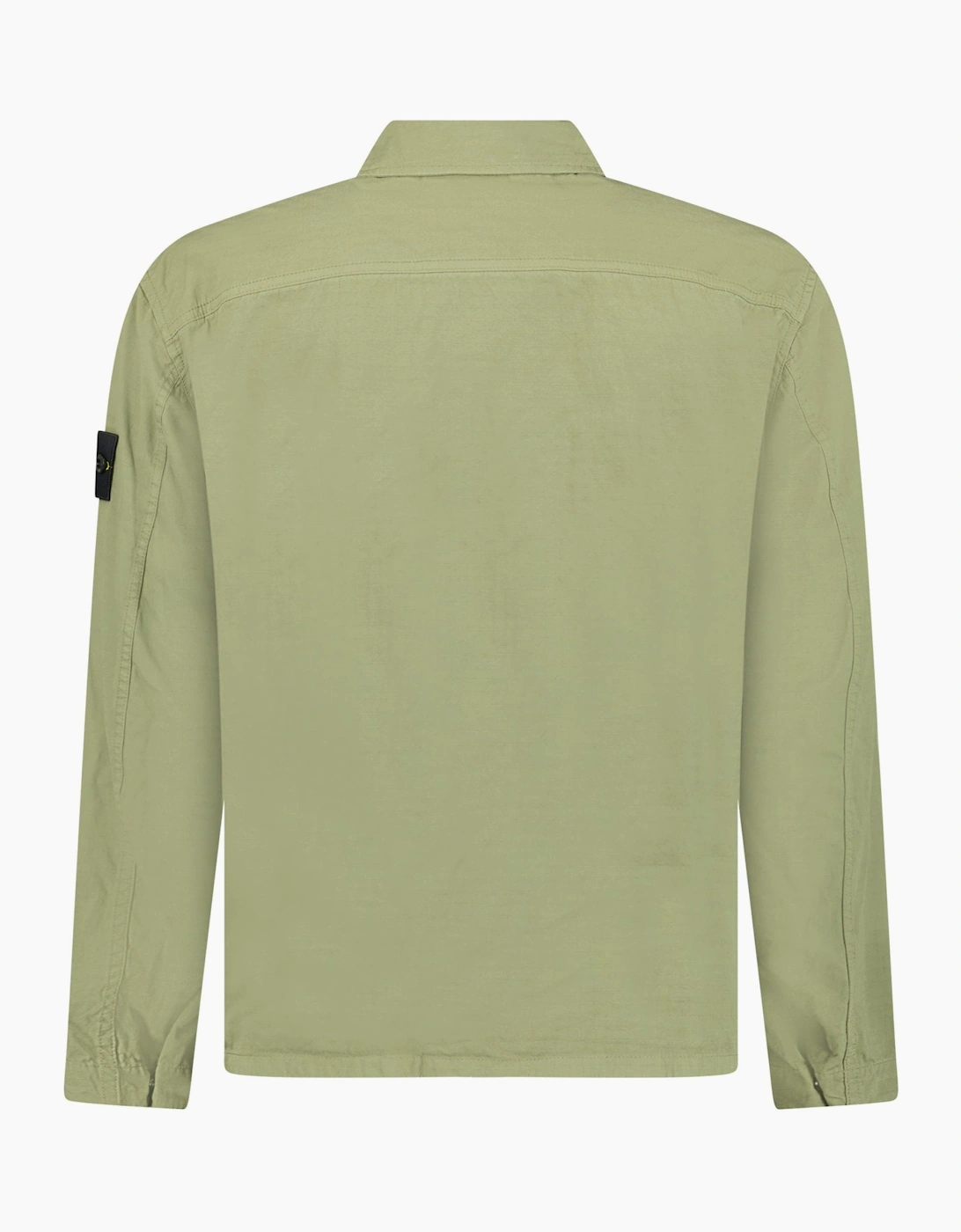 Stone Island Mercerised Organic Cotton Ripstop Overshirt Khaki