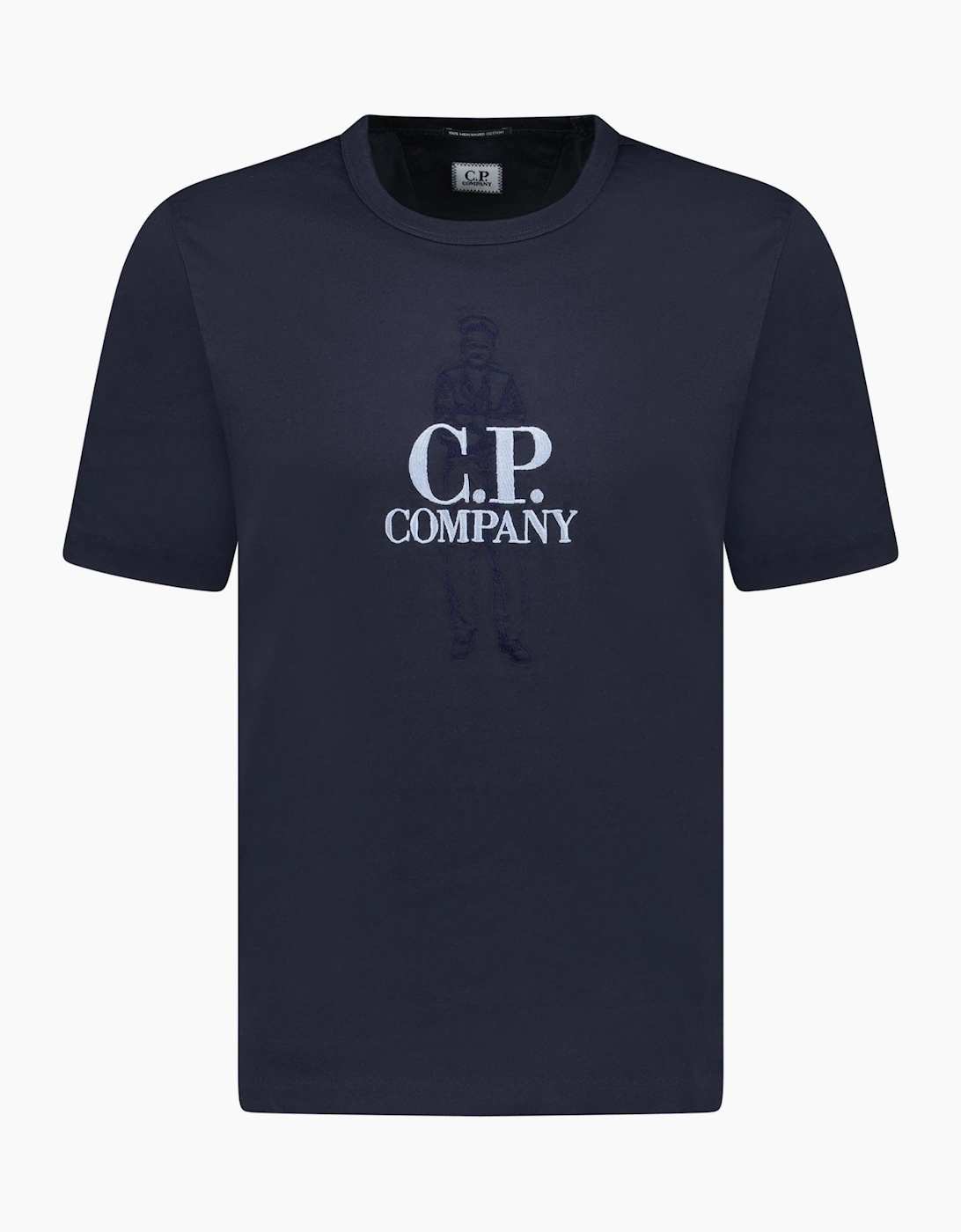 CP Company Mercerized Cotton Jersey Sailor T-Shirt Navy