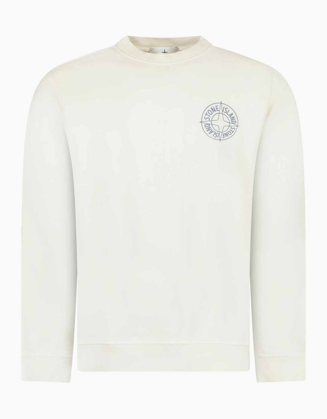 Stone Island Compass Print Logo Sweatshirt Ivory