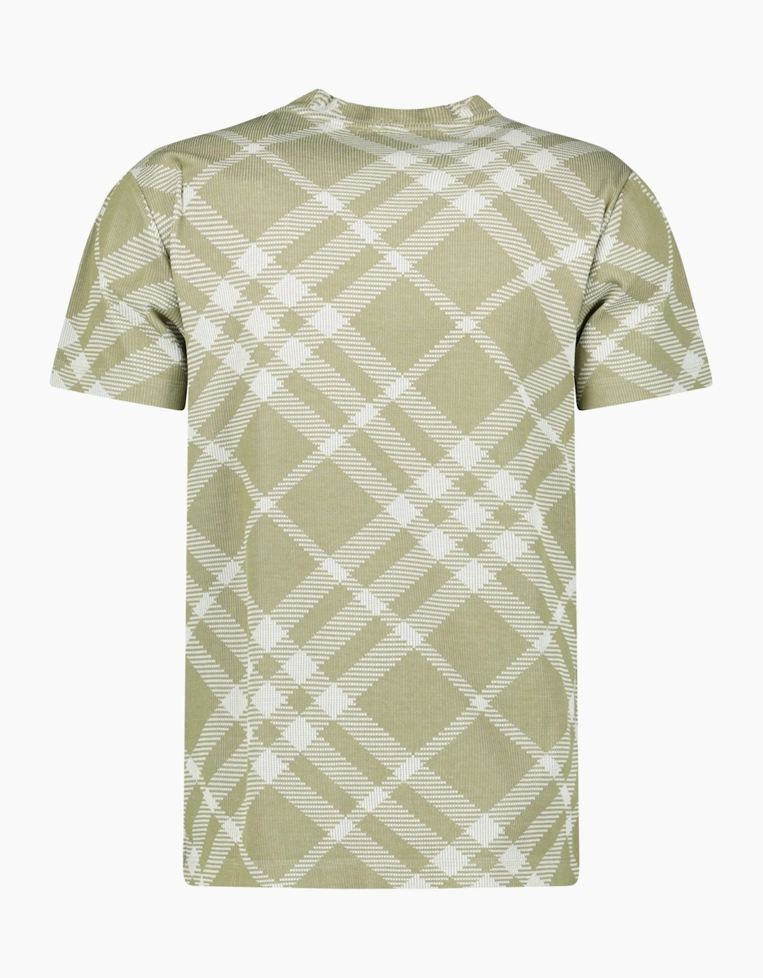 Burberry Check Stretch Cotton T-Shirt Dark Hunter/White
