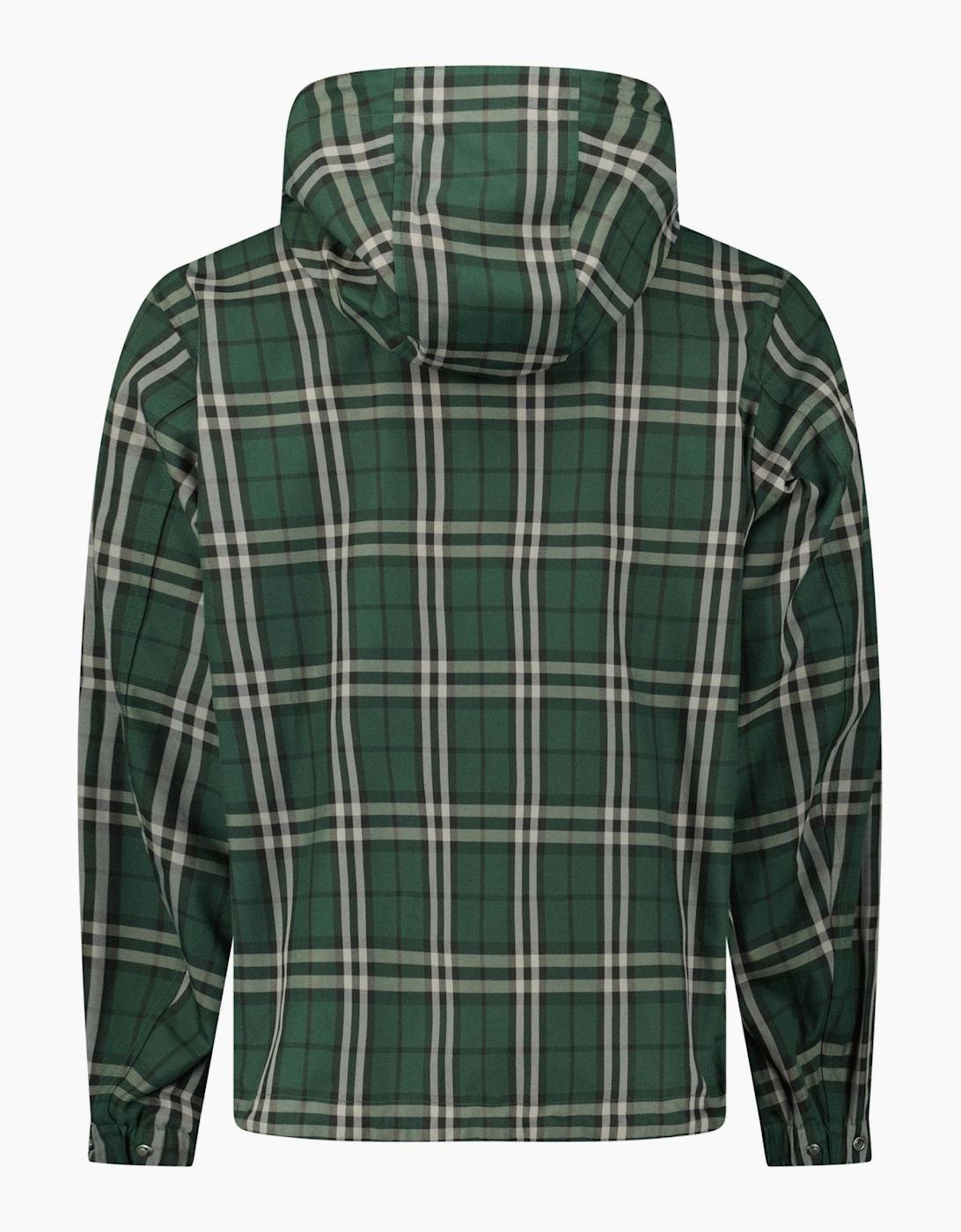 Burberry 'Stanford' Zip-Up Check Reversible Hooded Jacket Black & Check