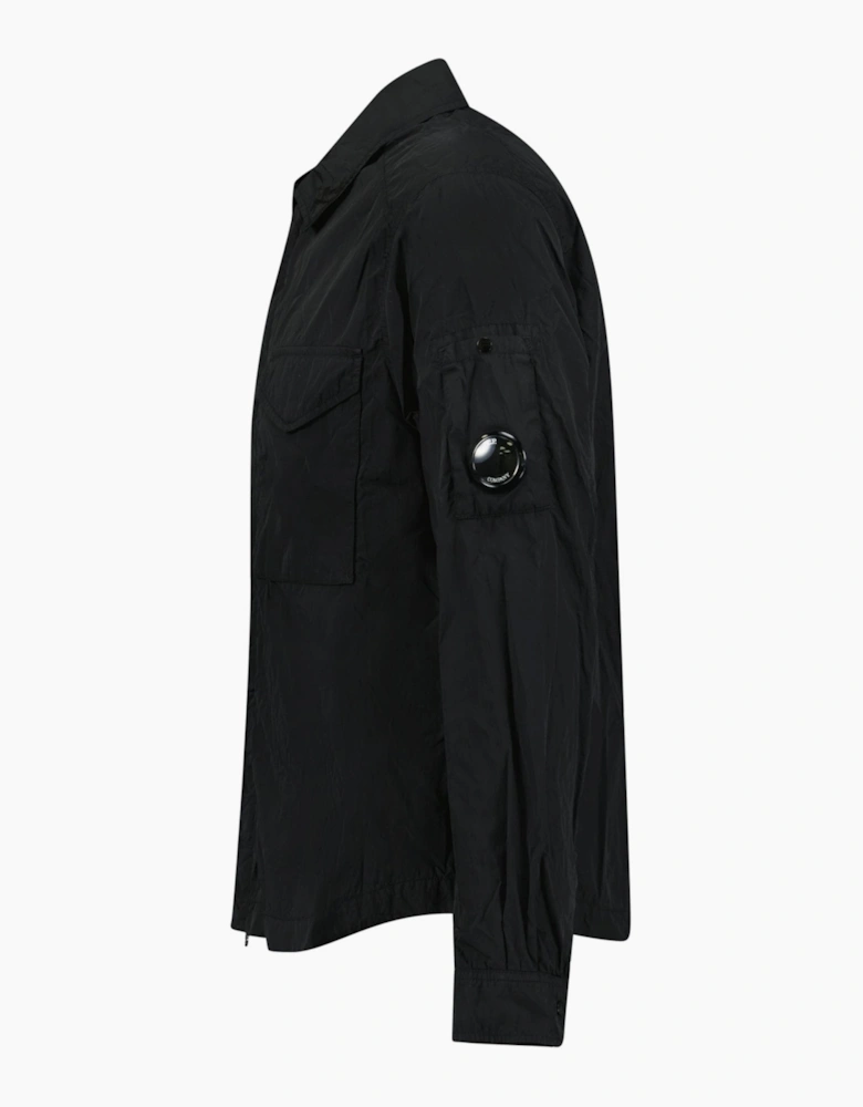CP Company Chrome R Full Zip Overshirt Black