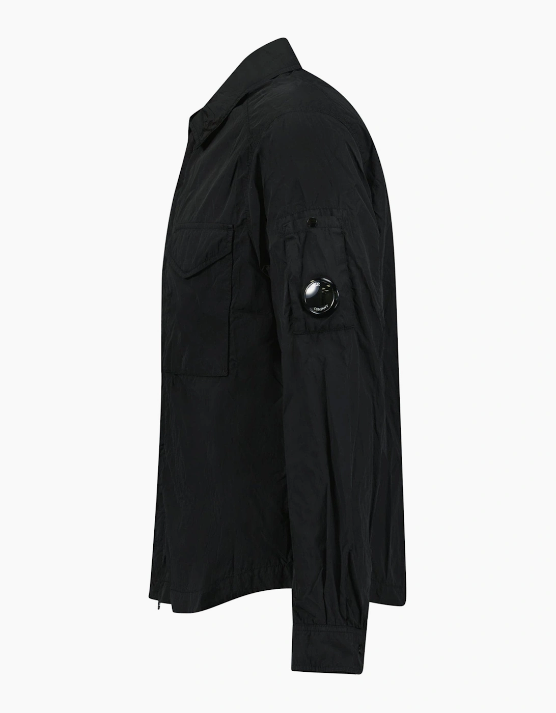 CP Company Chrome R Full Zip Overshirt Black