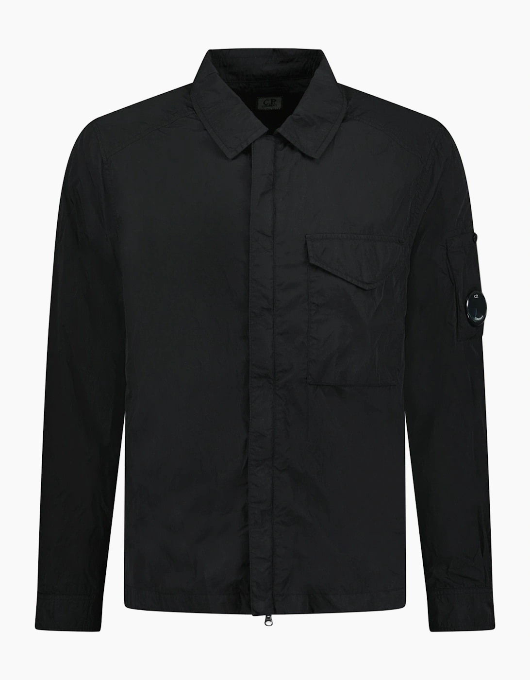 CP Company Chrome R Full Zip Overshirt Black