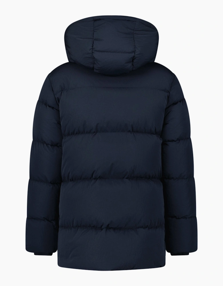 Burberry Technical Nylon Puffer Coat Navy