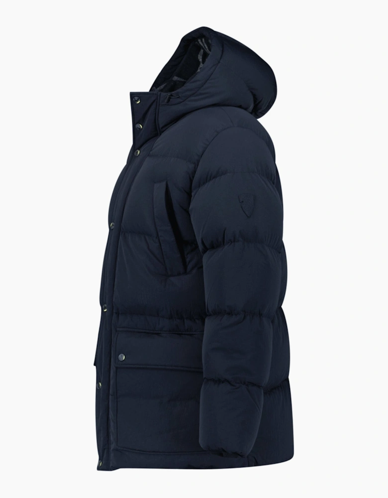 Burberry Technical Nylon Puffer Coat Navy