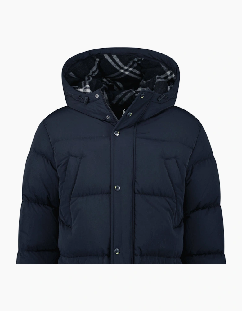 Burberry Technical Nylon Puffer Coat Navy