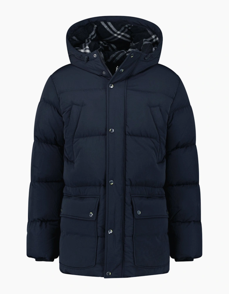 Burberry Technical Nylon Puffer Coat Navy
