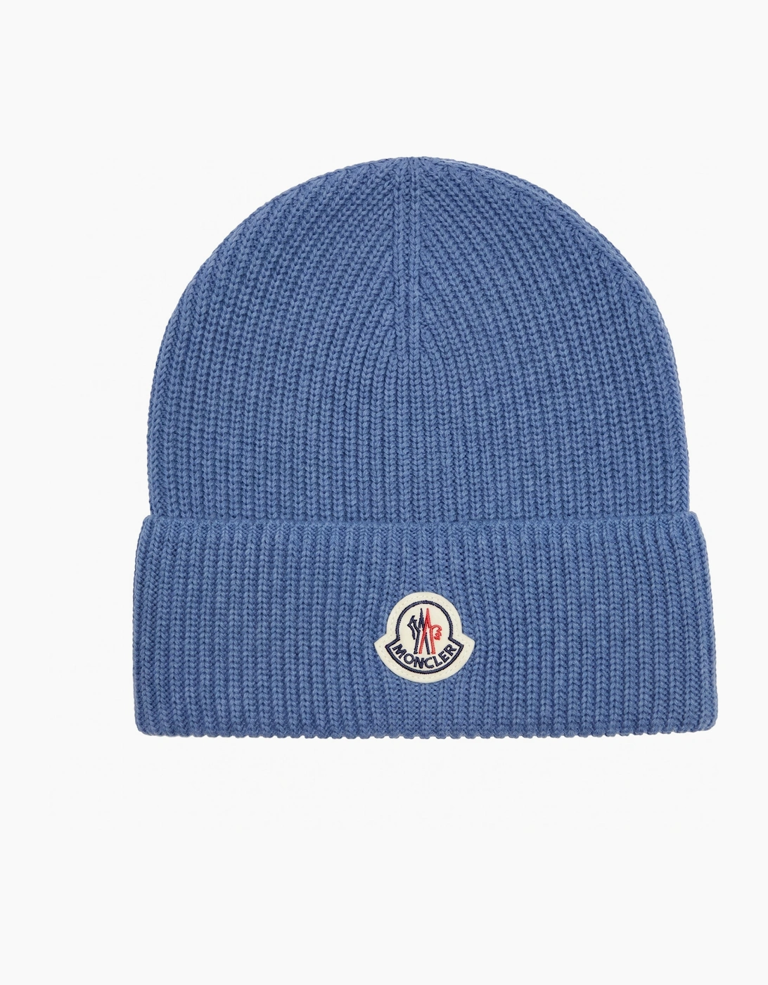 Moncler Logo Beanie Blue
