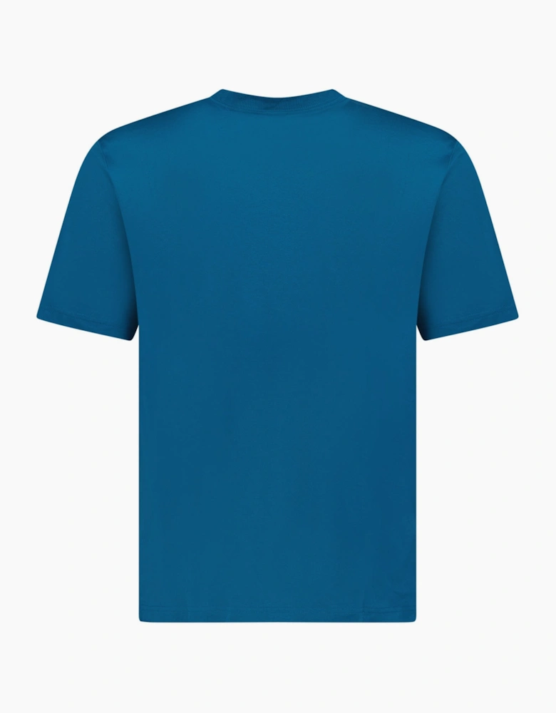 Burberry Ellison Check Print T-Shirt in Pacific Blue