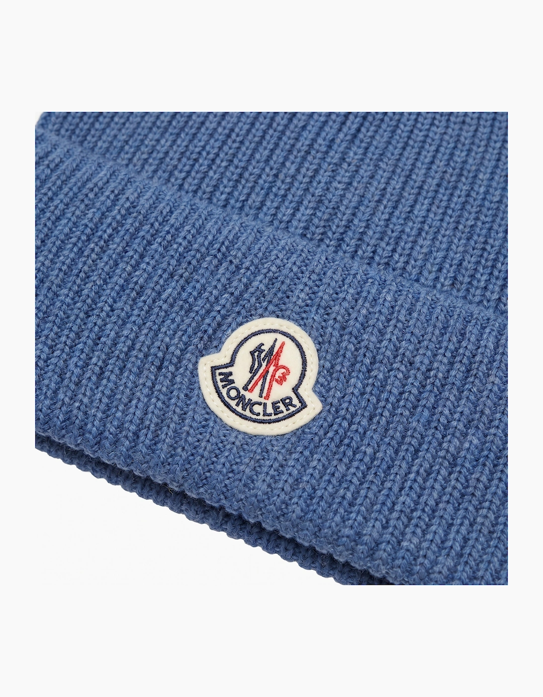 Moncler Logo Beanie Blue