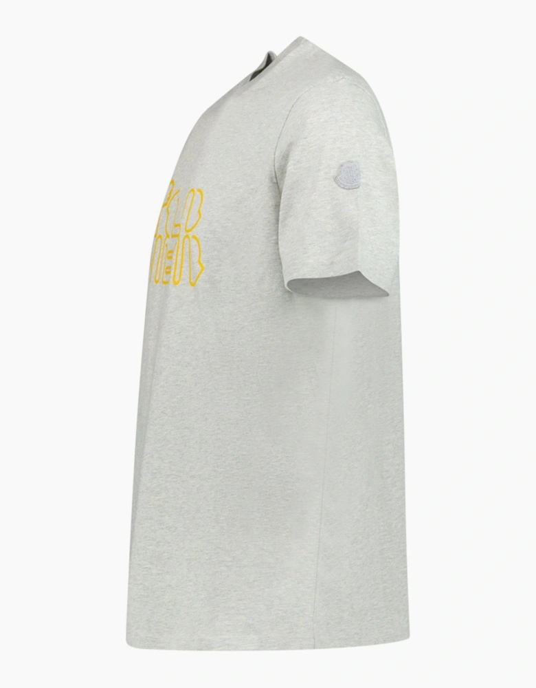 Moncler Logo Print T-Shirt Grey