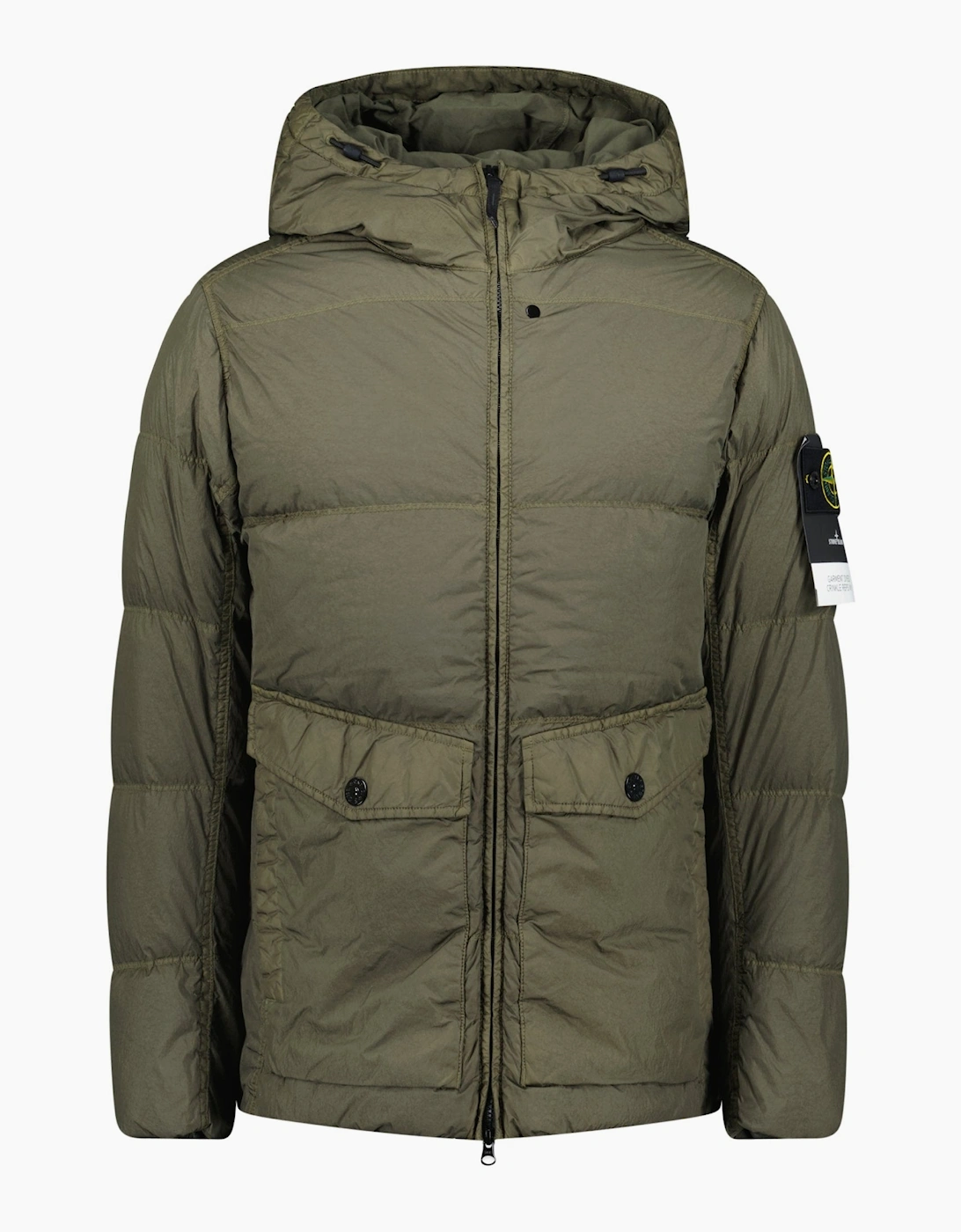 Stone Island Crinkle Reps NY Down Jacket Military Green