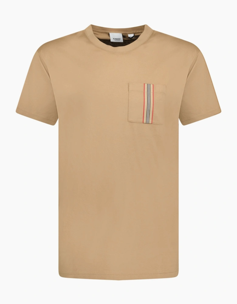 Burberry 'Ellison' Stripe Pocket T-Shirt Beige
