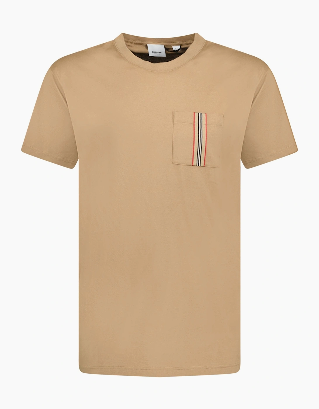Burberry 'Ellison' Stripe Pocket T-Shirt Beige