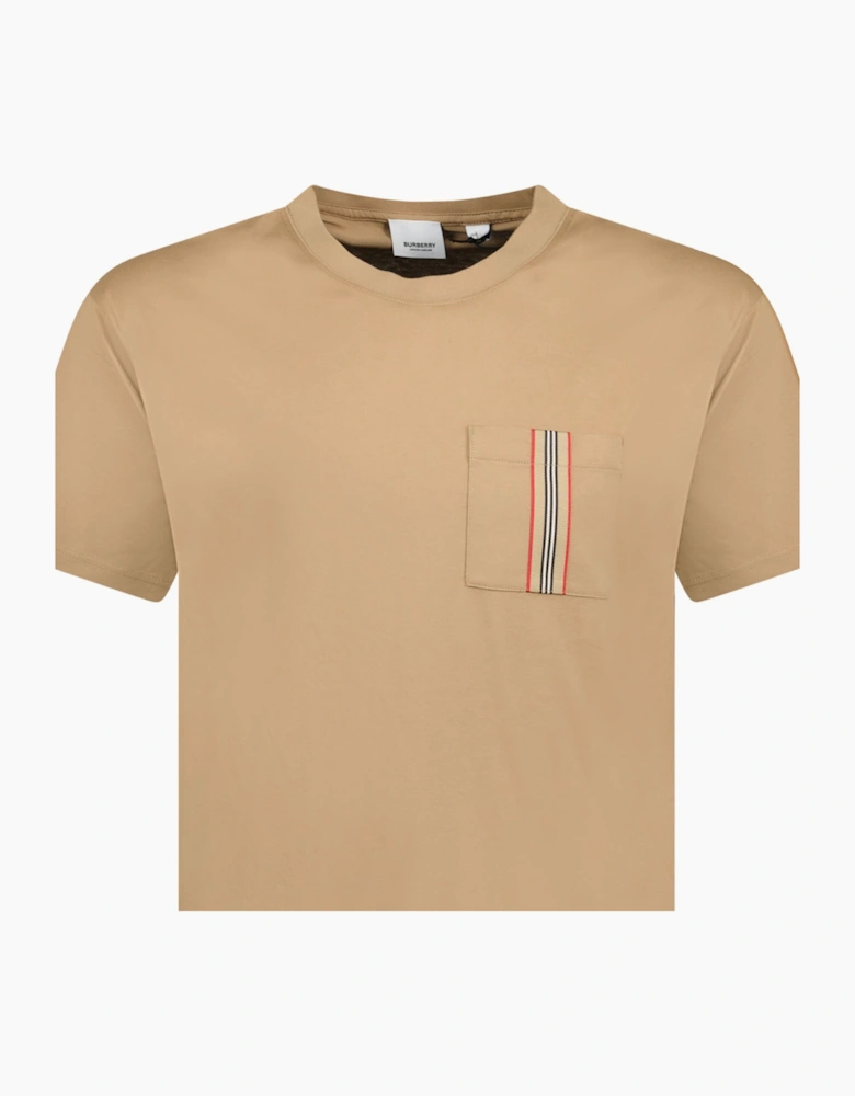 Burberry 'Ellison' Stripe Pocket T-Shirt Beige