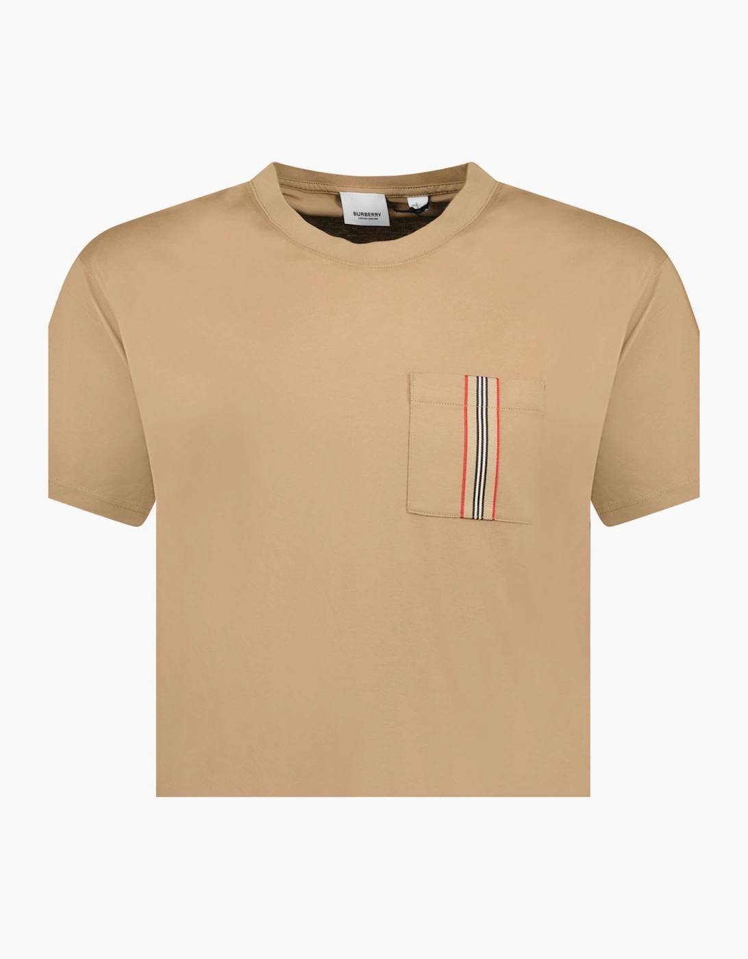 Burberry 'Ellison' Stripe Pocket T-Shirt Beige