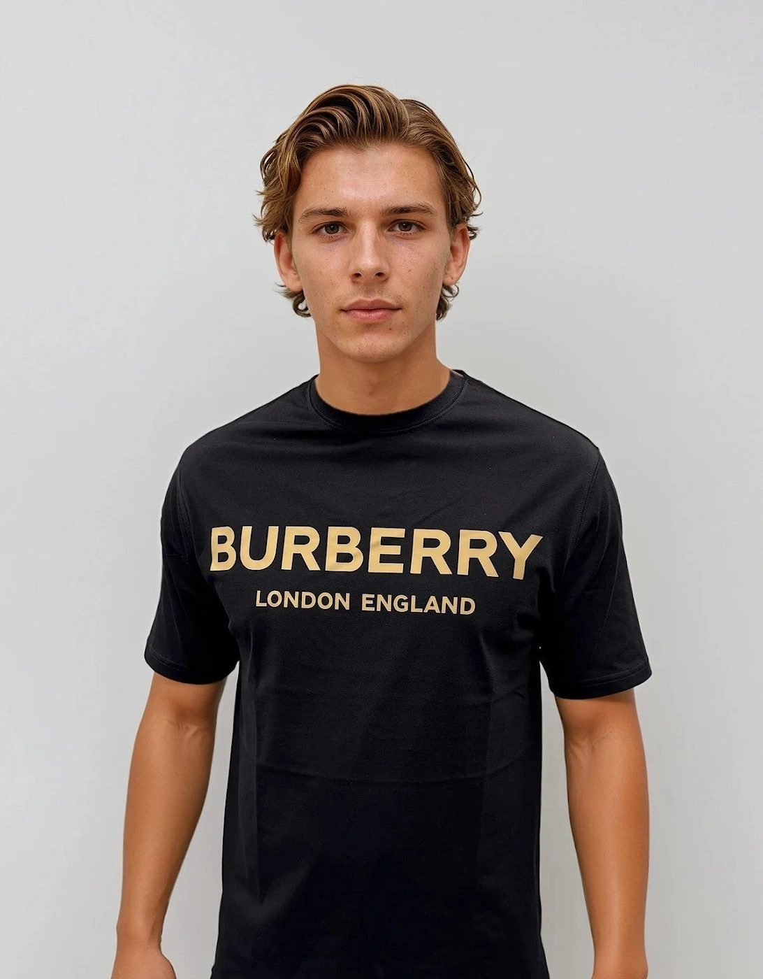 Burberry 'Ellison' Logo Print T-Shirt Black