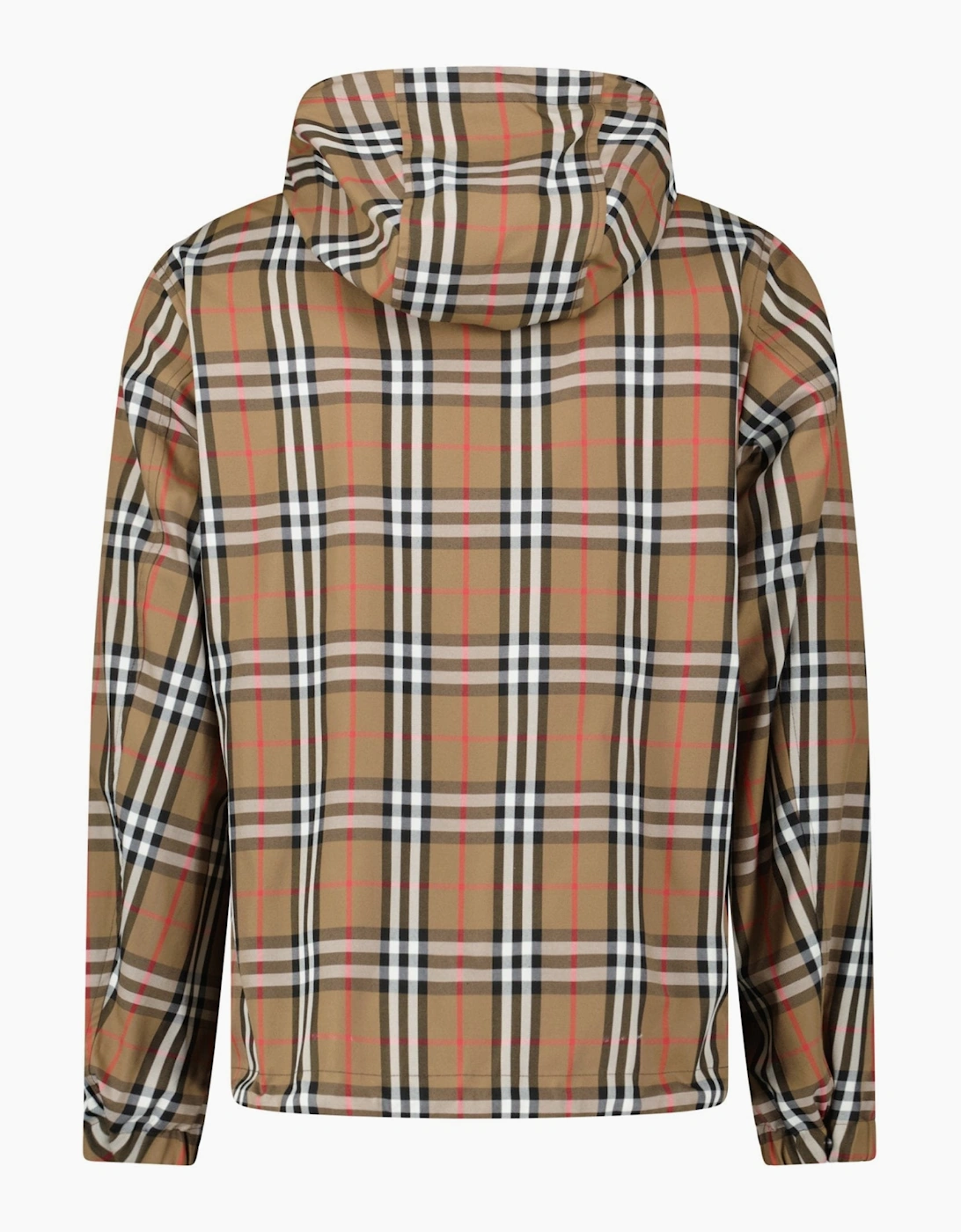 Burberry 'Stanford' Zip-Up Check Reversible Hooded Jacket Black & Check