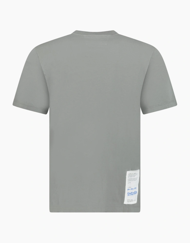 CP Company Hand Print Horizontal Logo T-Shirt Grey