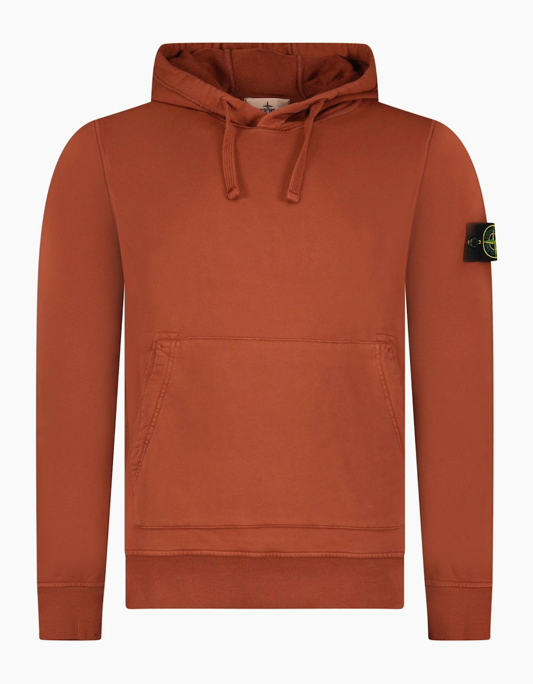 Stone Island Men's Stone Island Cotton Hoodie Sweatshirt Brick Red