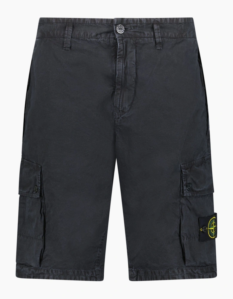 Stone Island Brushed Organic 'Old Effect' Shorts Black