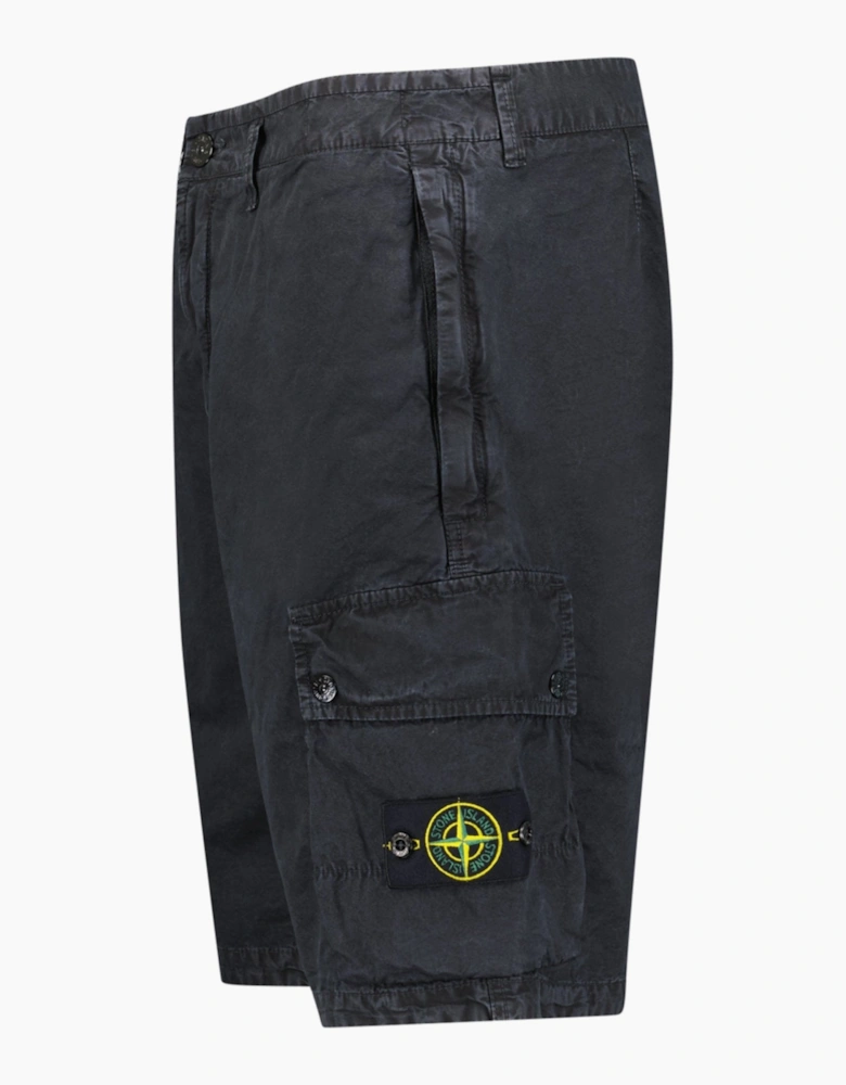 Stone Island Brushed Organic 'Old Effect' Shorts Black