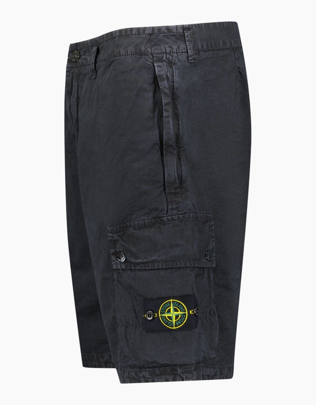 Stone Island Brushed Organic 'Old Effect' Shorts Black