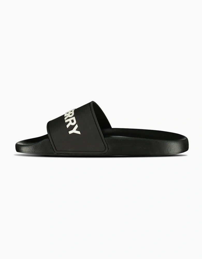 Burberry Logo Tech Furley Sliders Black