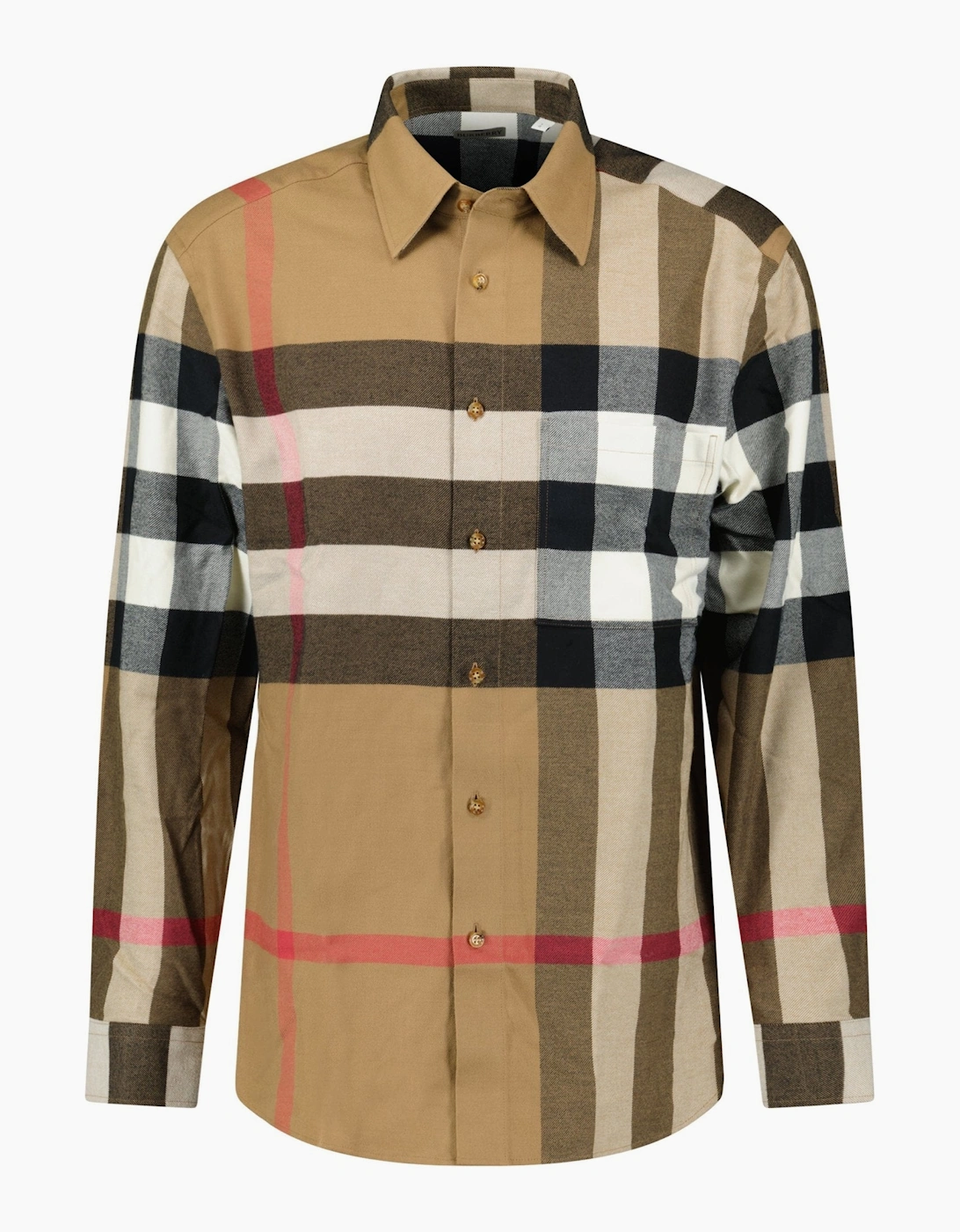 Burberry 'Claverdon' Check Shirt in Taupe Brown