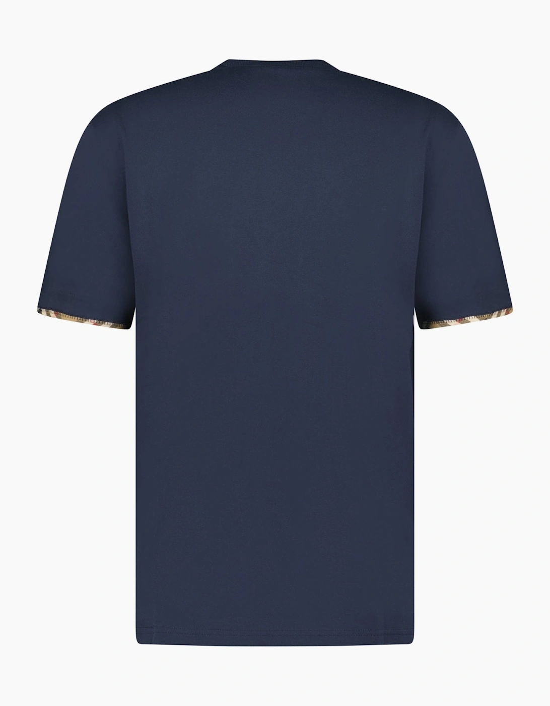 Burberry 'Ellison' Organic Cotton Check Sleeve Navy