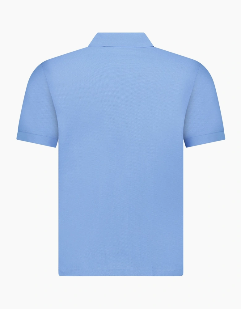 Burberry ‘Hartford’ Zip Check Polo Blue