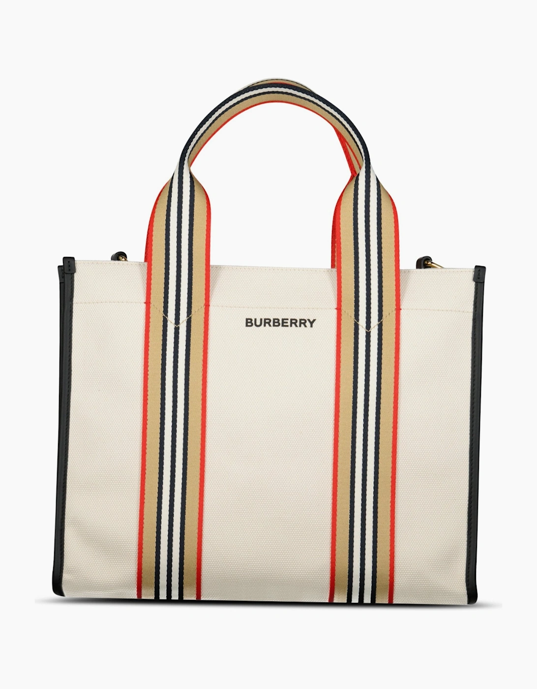 Burberry Mini Icon Canvas Tote Bag Natural