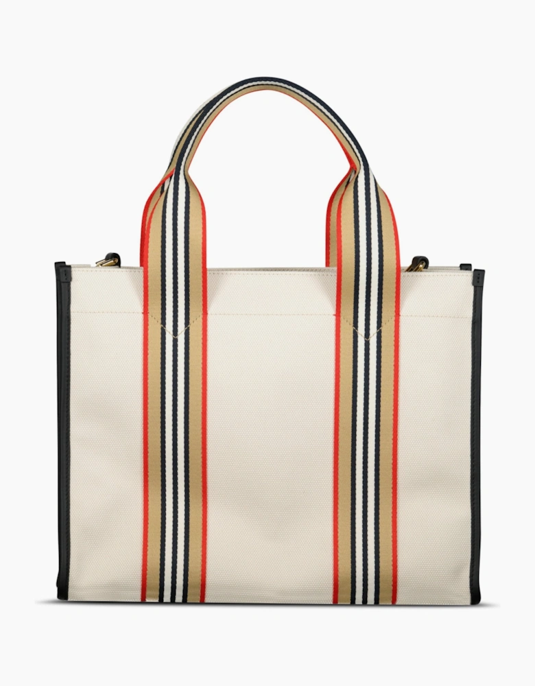 Burberry Mini Icon Canvas Tote Bag Natural
