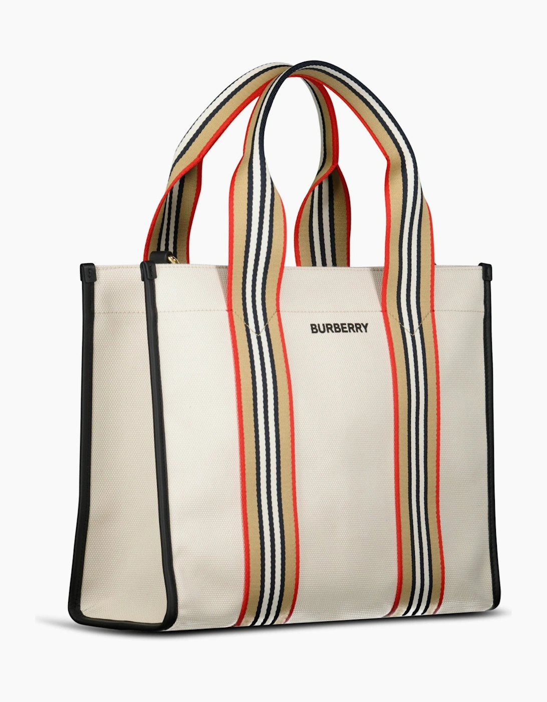 Burberry Mini Icon Canvas Tote Bag Natural