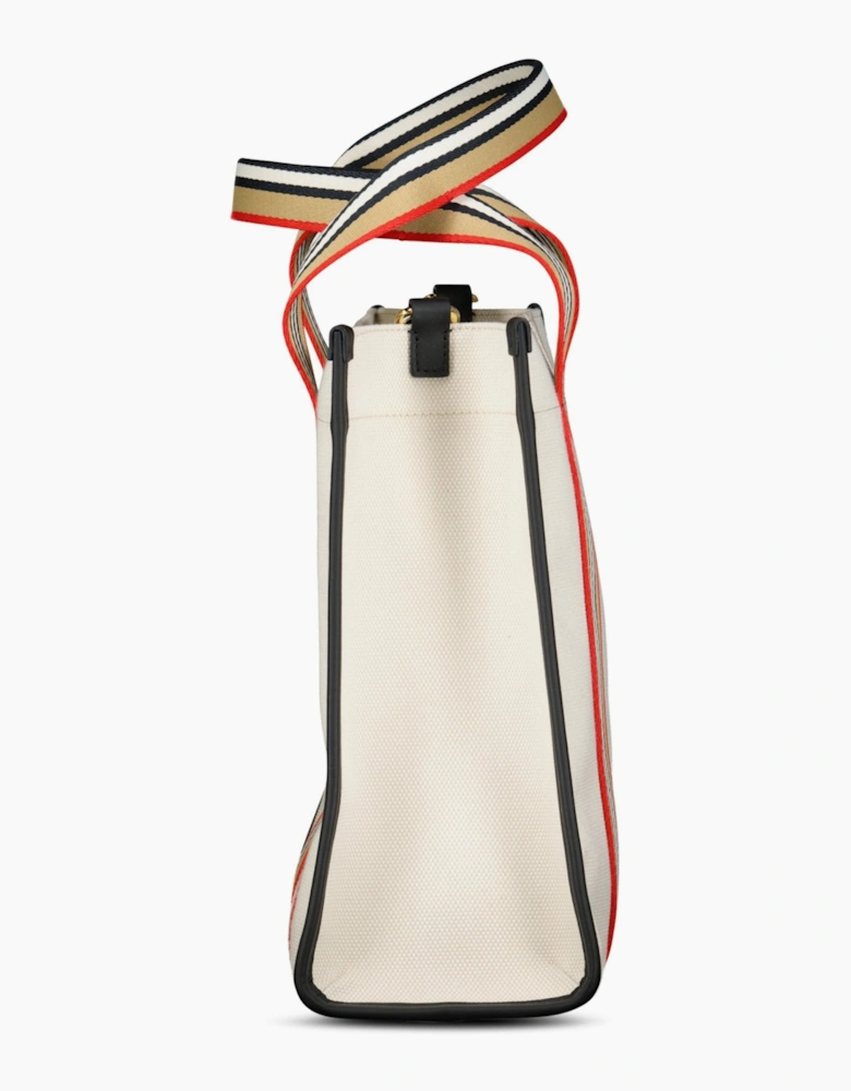 Burberry Mini Icon Canvas Tote Bag Natural