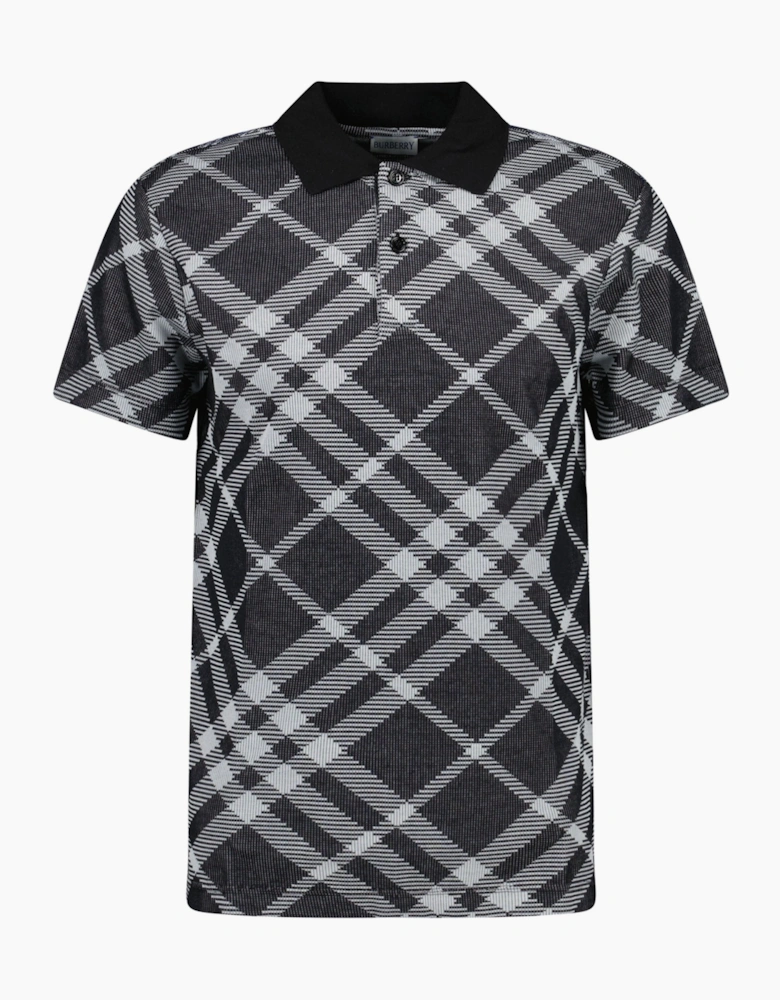 Burberry Vintage Check Cotton Polo Black