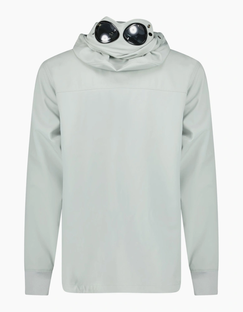 CP Company Soft Shell Goggle Jacket in Blue Fox