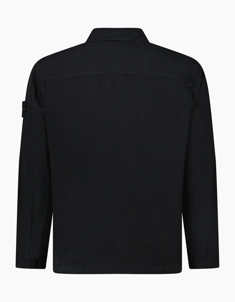 Stone Island Organic Cotton Ripstop Overshirt Black