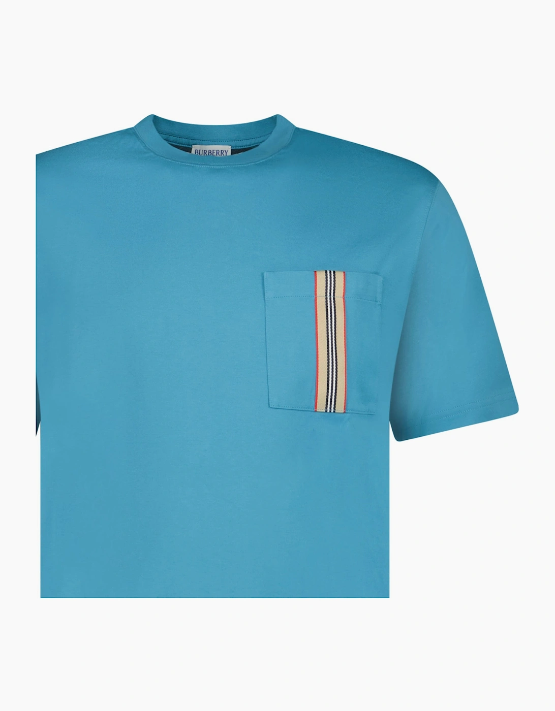 Burberry 'Ellison' Stripe Pocket T-Shirt Turquoise