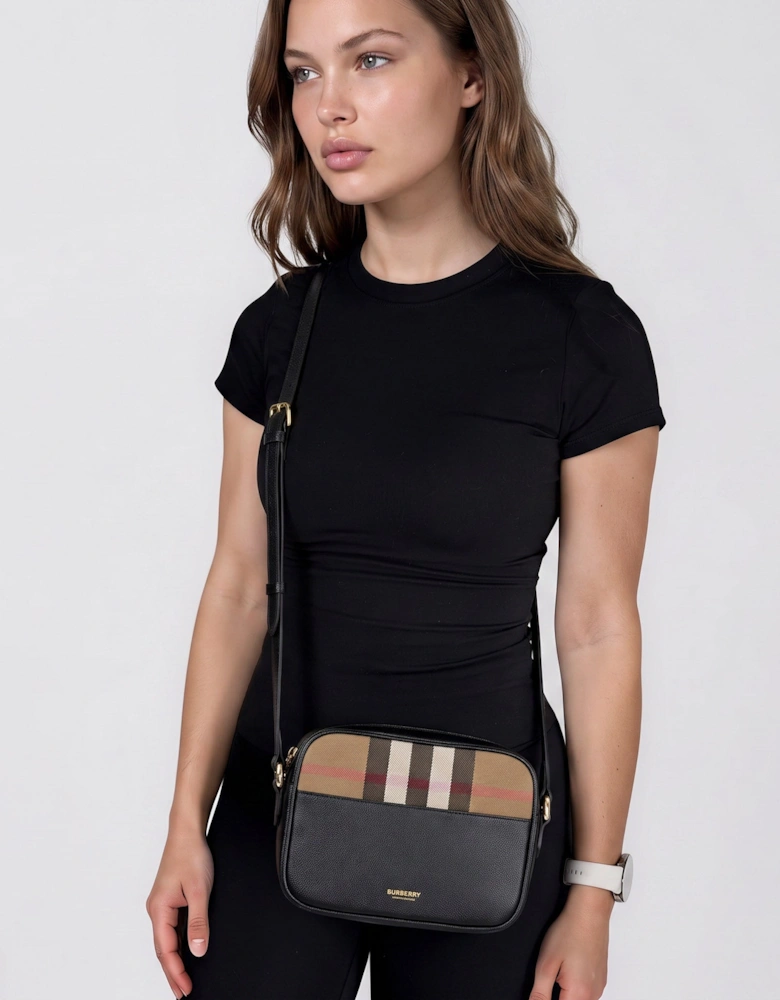 Burberry Archive Check Crossbody Bag Black
