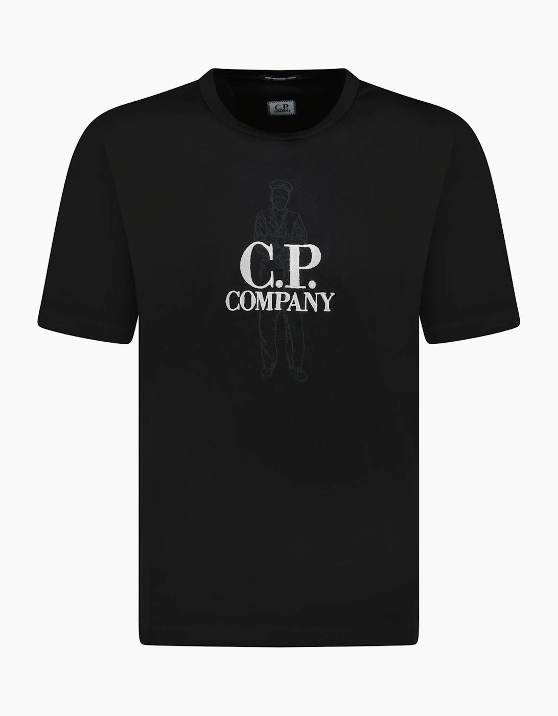 CP Company Mercerized Cotton Jersey Sailor T-Shirt Black
