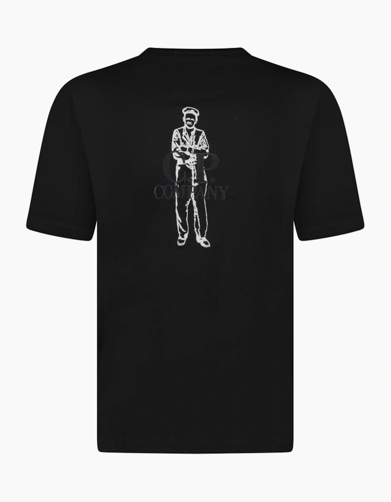 CP Company Mercerized Cotton Jersey Sailor T-Shirt Black