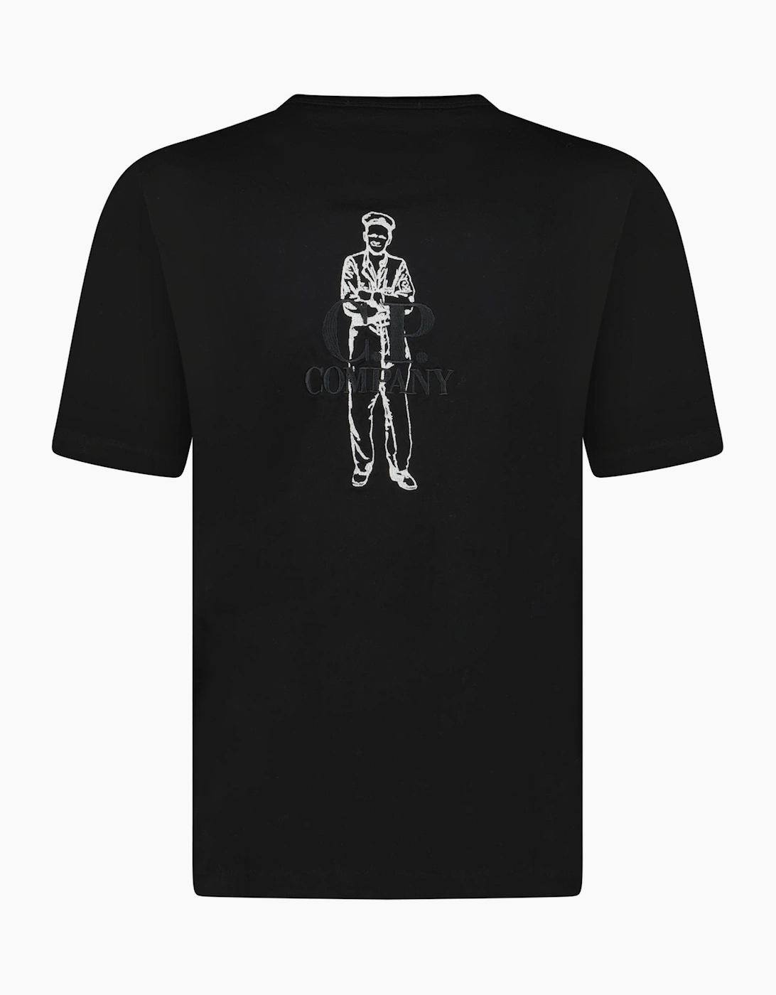 CP Company Mercerized Cotton Jersey Sailor T-Shirt Black