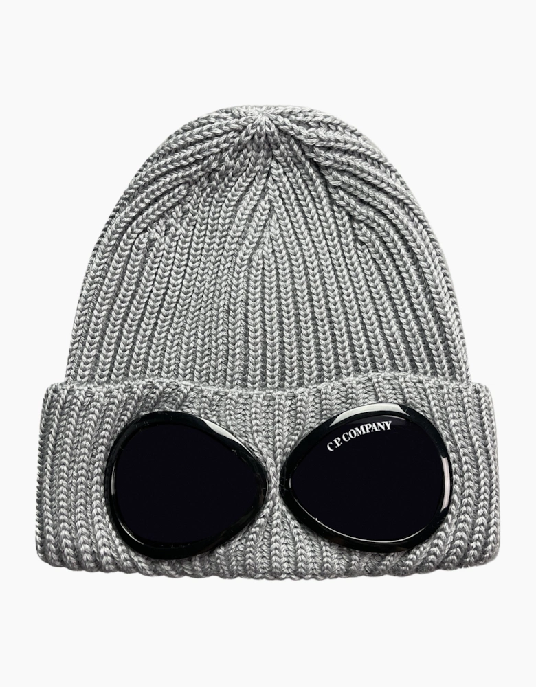 CP Company Extra Fine Merino Wool Goggle Beanie Grey