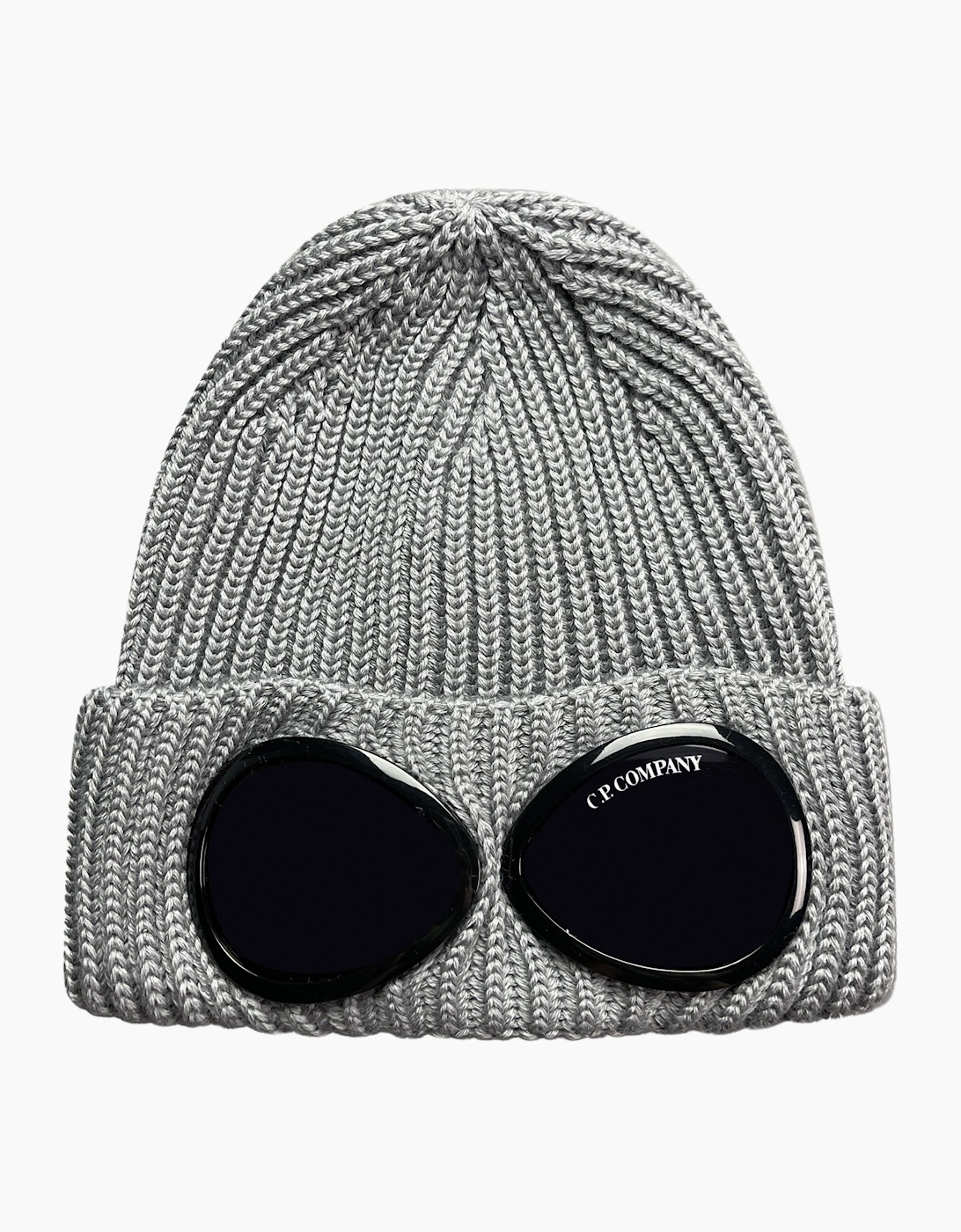 CP Company Extra Fine Merino Wool Goggle Beanie Grey